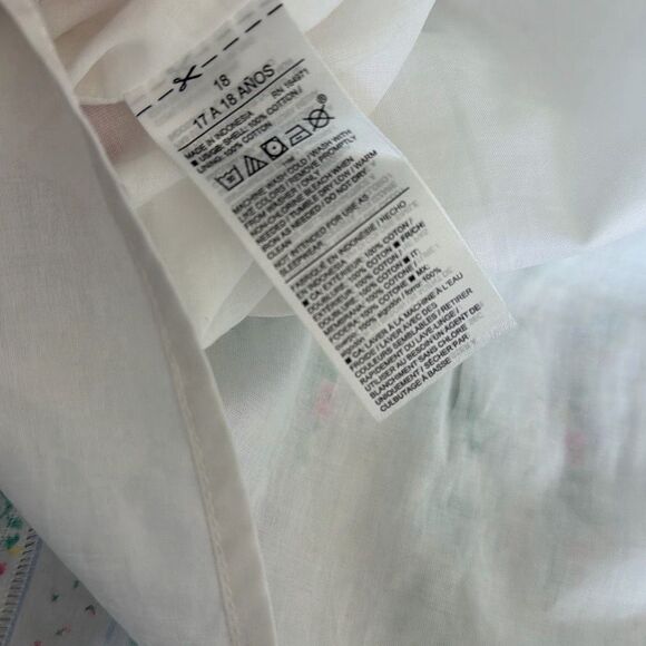 Janie and Jack Floral Puff Sleeve Chiffon Dress Size 18 - Picture 7 of 9